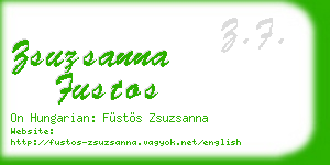 zsuzsanna fustos business card